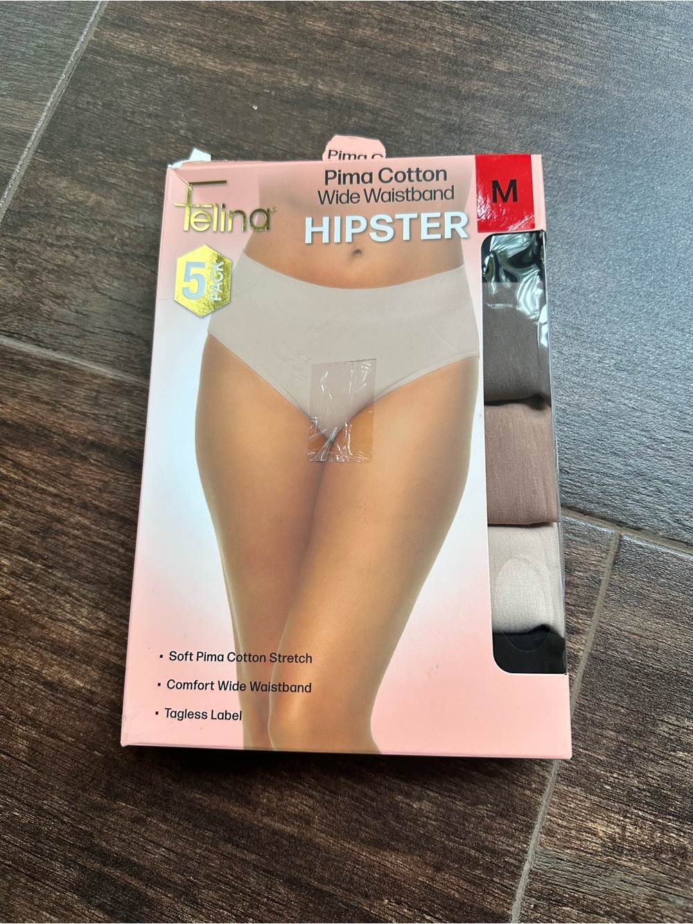 NWT Pima Cotton Hipster Underwear - Beige (5 Pack)